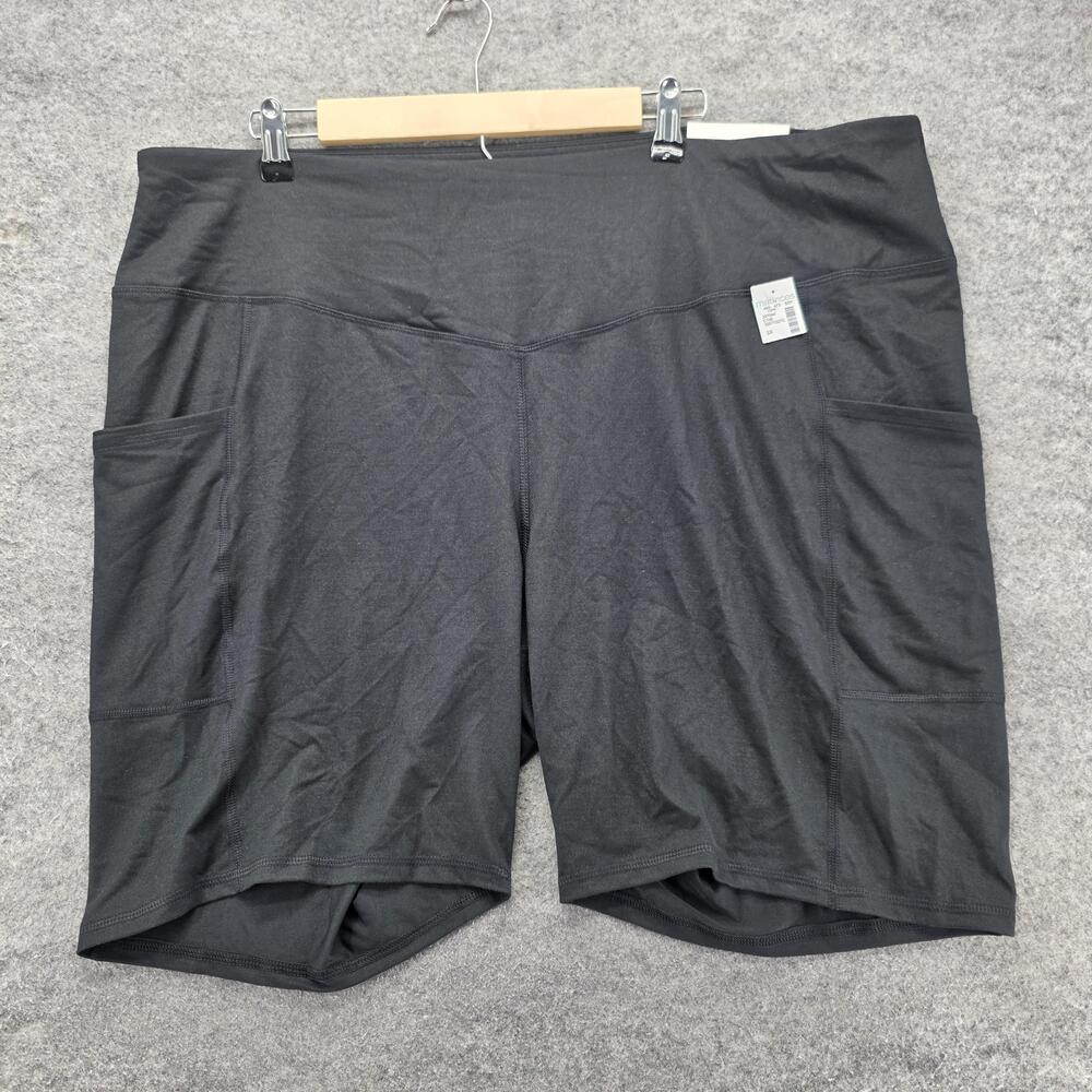 Maurices Shorts Womens 3X Black 8 In Biker Athletic Luxe Pockets High Rise